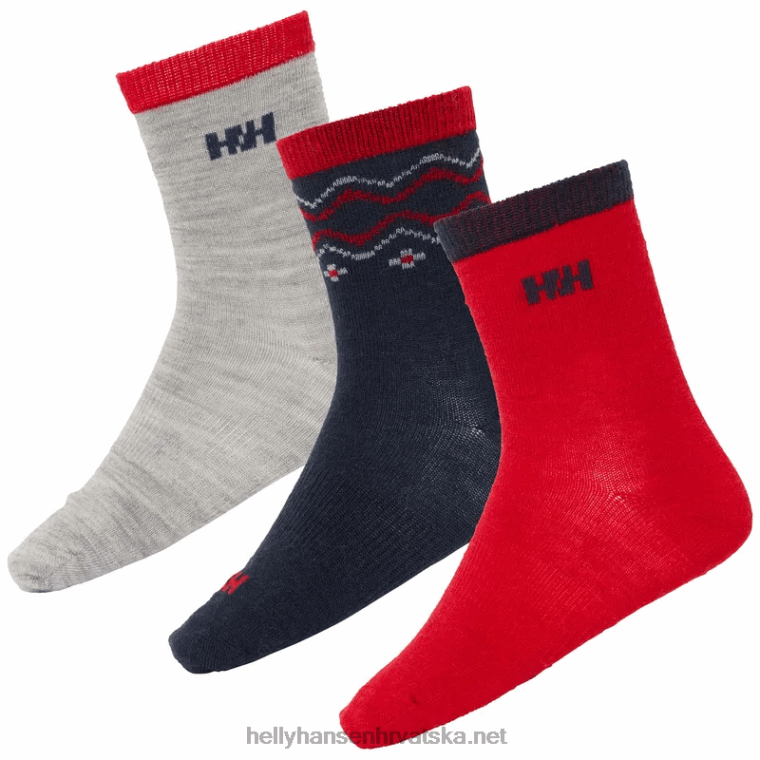 j0hv1009_djecje_vunene_carape_3_kom_djeca_helly_hansen_sivi_melang.png J0HV1009 dječje vunene čarape. 3 kom djeca Helly-Hansen sivi melang - Image 1