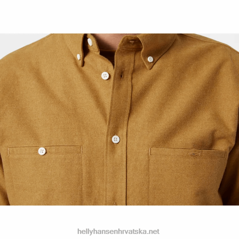 J0HV1012 muška flanelska košulja od organskog pamuka muškarci Helly-Hansen kumin skog - Image 7