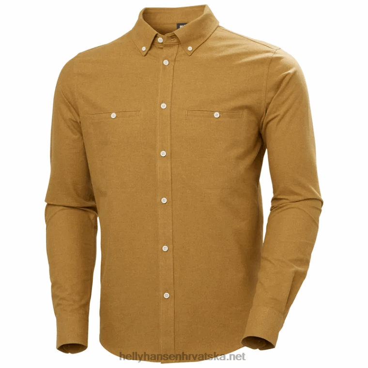J0HV1012 muška flanelska košulja od organskog pamuka muškarci Helly-Hansen kumin skog - Image 1
