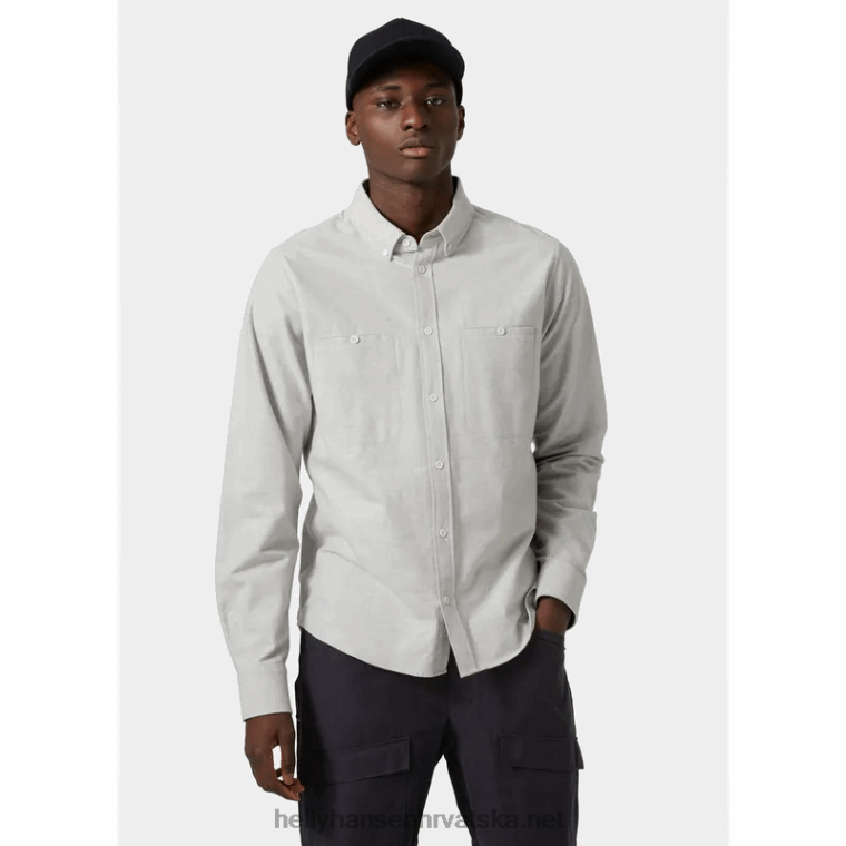 J0HV1013 muška flanelska košulja od organskog pamuka muškarci Helly-Hansen kumin melan - Image 2
