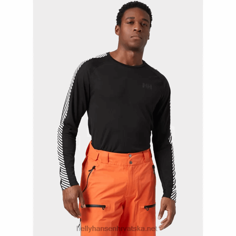 J0HV1038 muška lifa aktivna pruga temeljni sloj za posadu muškarci Helly-Hansen Crvena - Image 2