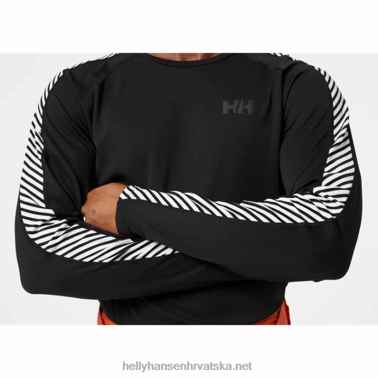 J0HV1038 muška lifa aktivna pruga temeljni sloj za posadu muškarci Helly-Hansen Crvena - Image 6