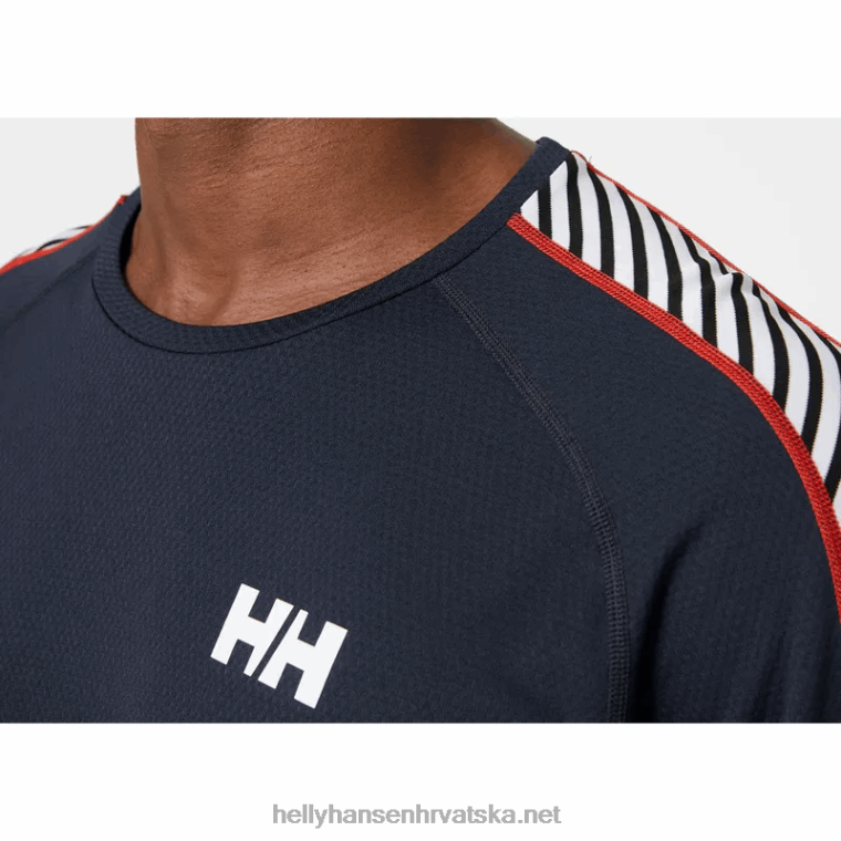 J0HV1039 muška lifa aktivna pruga temeljni sloj za posadu muškarci Helly-Hansen crno - Image 6