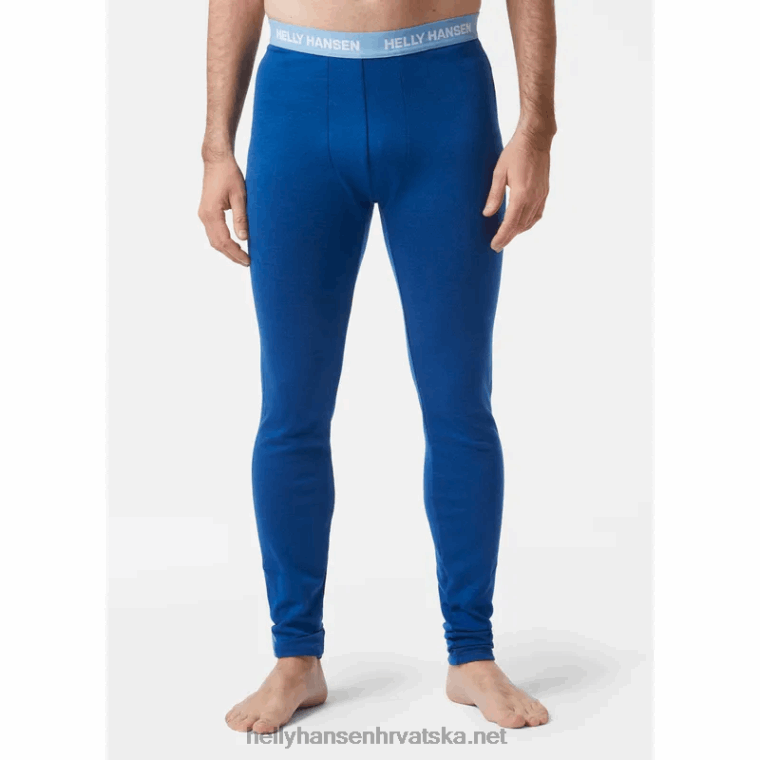 J0HV1066 muške lifa merino srednje težine 2-u-1 bazne hlače muškarci Helly-Hansen crno - Image 2