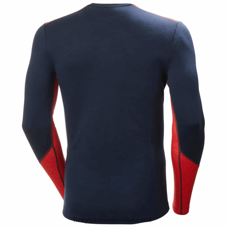 J0HV1077 muški lifa merino srednji sloj za posadu muškarci Helly-Hansen crno - Image 4