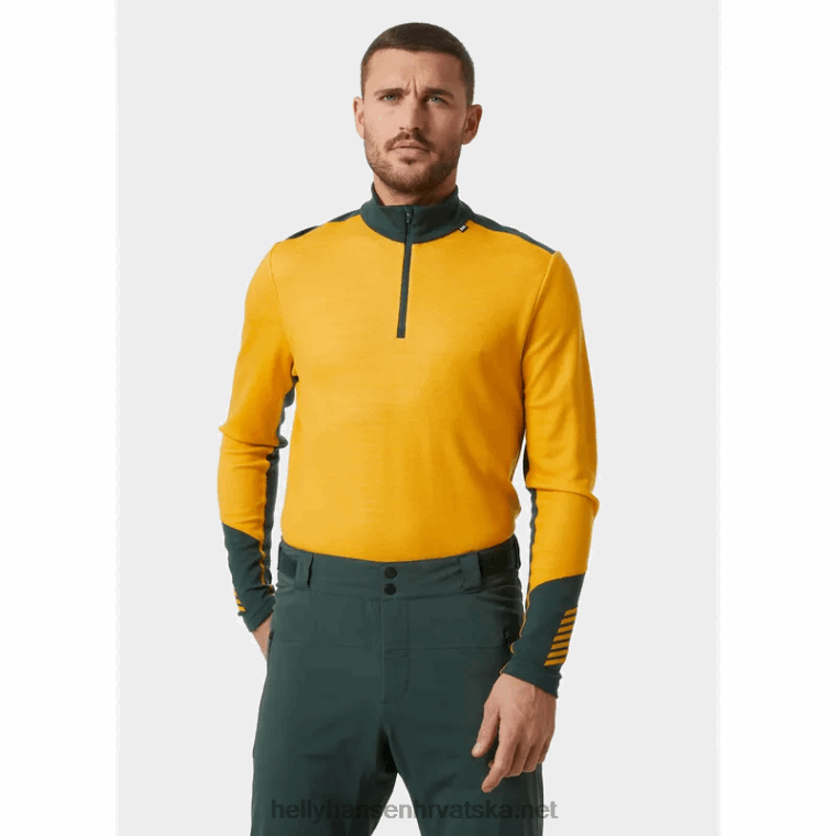 J0HV1083 muški lifa merino srednji sloj s pola patentnim zatvaračem muškarci Helly-Hansen mornarica - Image 2