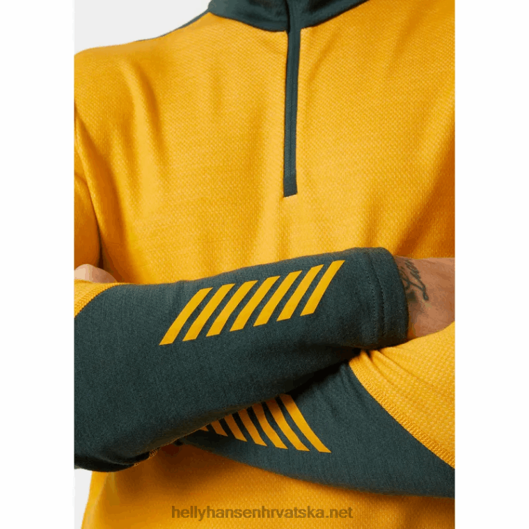 J0HV1083 muški lifa merino srednji sloj s pola patentnim zatvaračem muškarci Helly-Hansen mornarica - Image 6