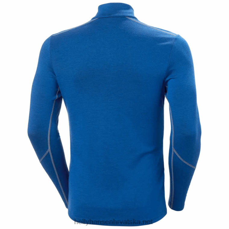 J0HV1084 muški lifa merino srednji sloj s pola patentnim zatvaračem muškarci Helly-Hansen močvarna jagoda - Image 4