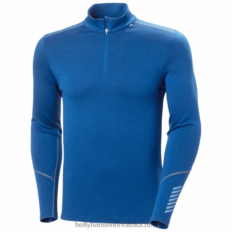 J0HV1084 muški lifa merino srednji sloj s pola patentnim zatvaračem muškarci Helly-Hansen močvarna jagoda - Image 1