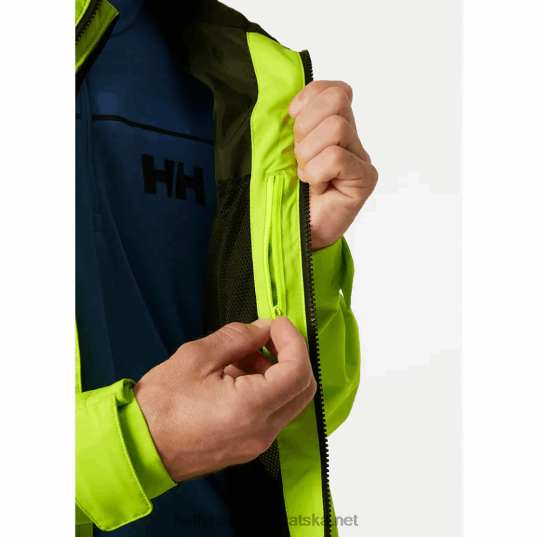 J0HV123 muška hp trkaća jakna za jedrenje muškarci Helly-Hansen azidno vapno - Image 7