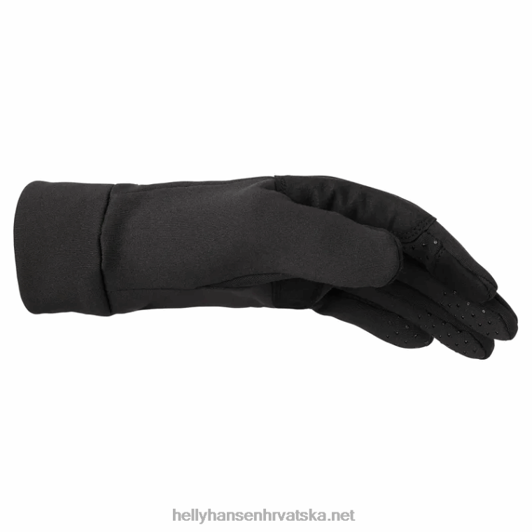 J0HV1298 hh podstava za rukavice od flisa muškarci Helly-Hansen crno - Image 2