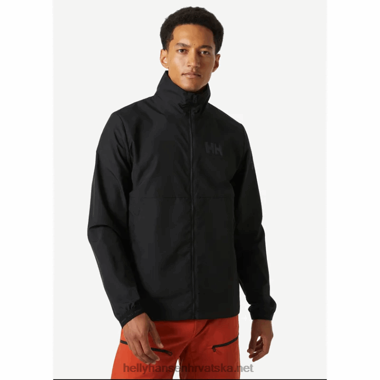 J0HV129 muška hp lagana vjetrovka 2.0 muškarci Helly-Hansen crno - Image 2