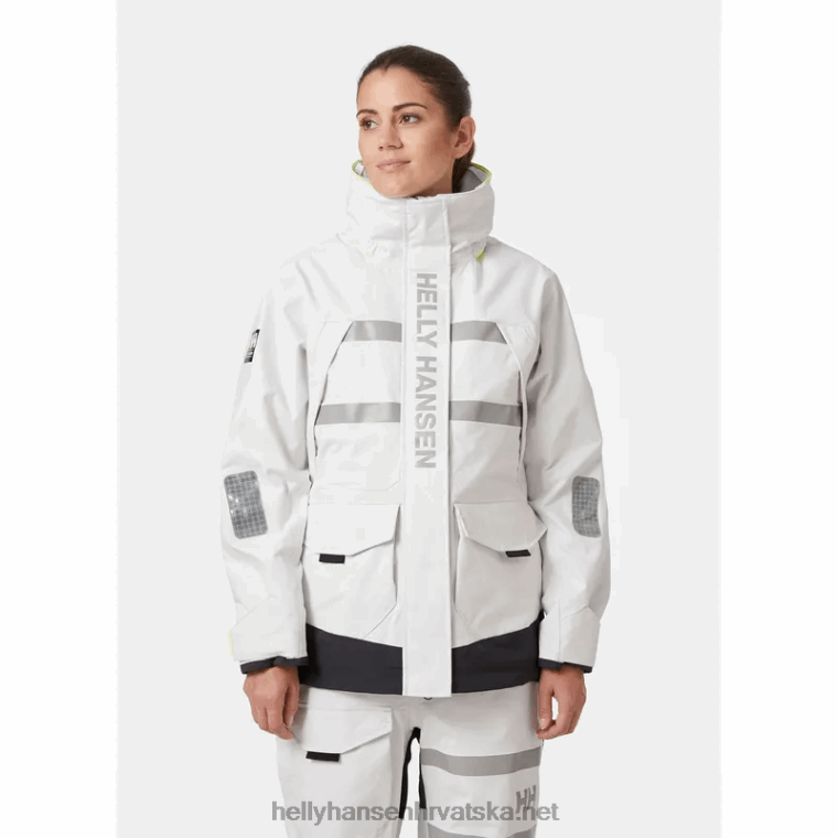 J0HV1324 ženska jakna za obalno jedrenje od soli žene Helly-Hansen upozorenje crveno - Image 2
