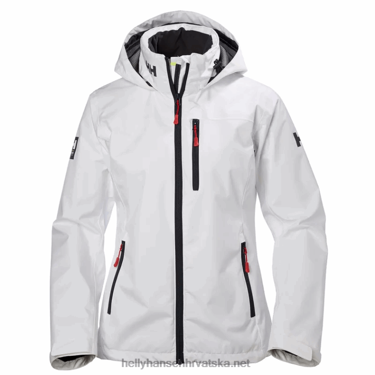 J0HV1349 ženska jedriličarska jakna s kapuljačom za posadu žene Helly-Hansen siva magla - Image 1