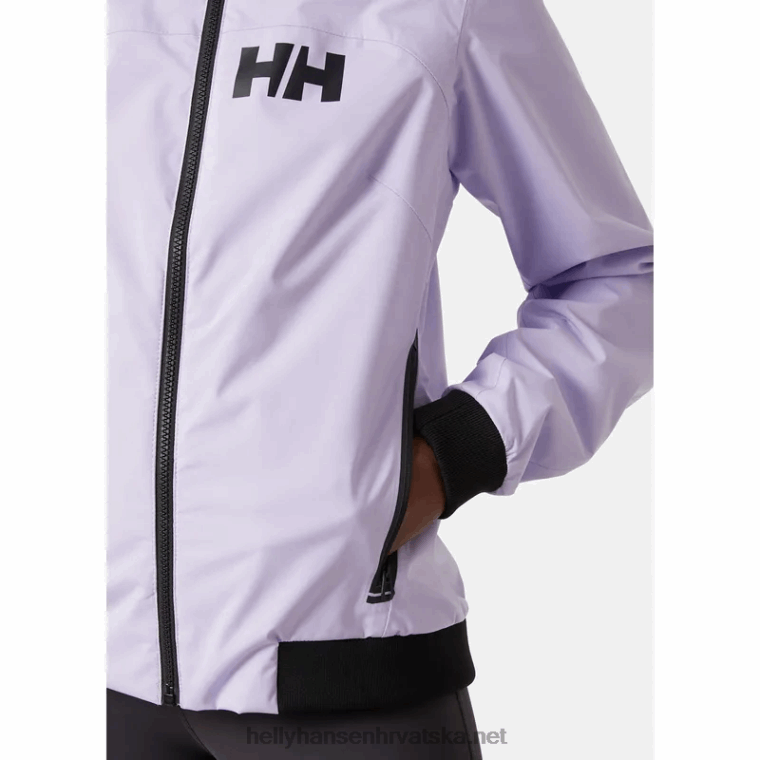 J0HV1382 ženska hp trkaća vjetrovka žene Helly-Hansen mornarska pruga - Image 5