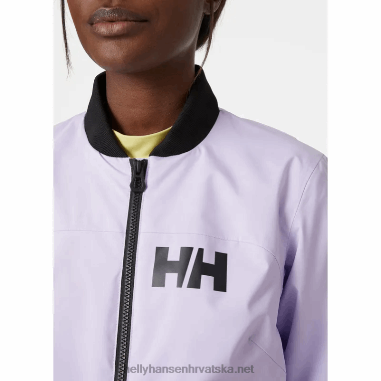 J0HV1382 ženska hp trkaća vjetrovka žene Helly-Hansen mornarska pruga - Image 6