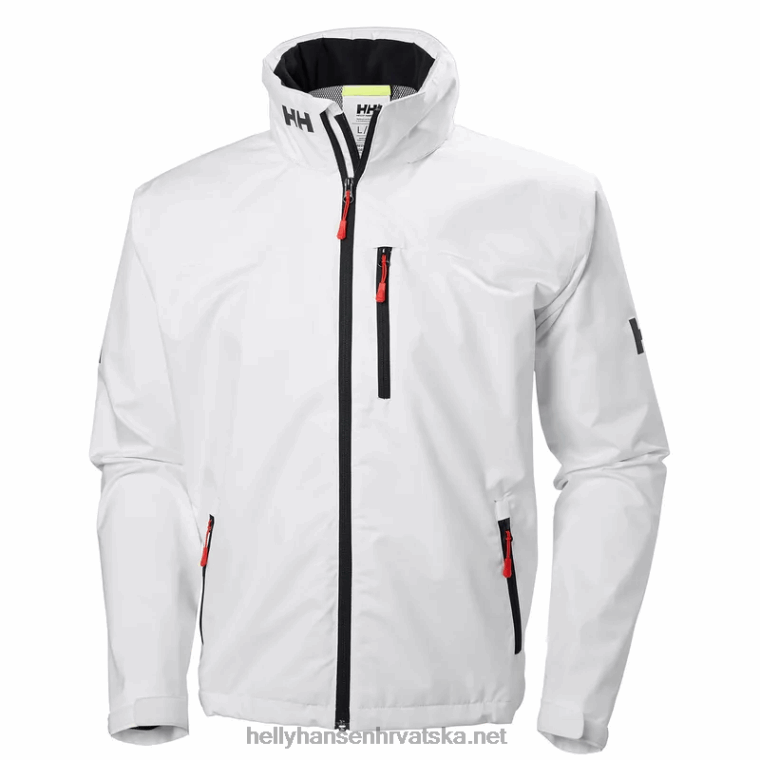 J0HV13 muška jedriličarska jakna s kapuljačom za posadu muškarci Helly-Hansen bijela - Image 1