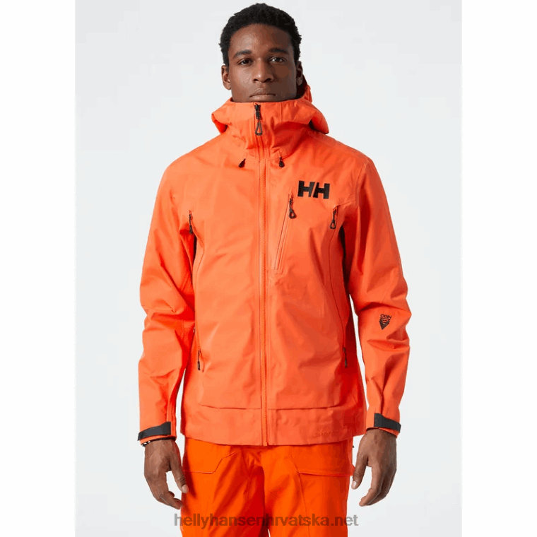 J0HV141 muška jakna od školjke odin 9 worlds infinity muškarci Helly-Hansen svijetli oran - Image 5
