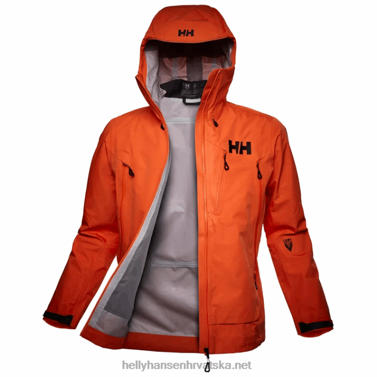 J0HV141 muška jakna od školjke odin 9 worlds infinity muškarci Helly-Hansen svijetli oran - Image 1