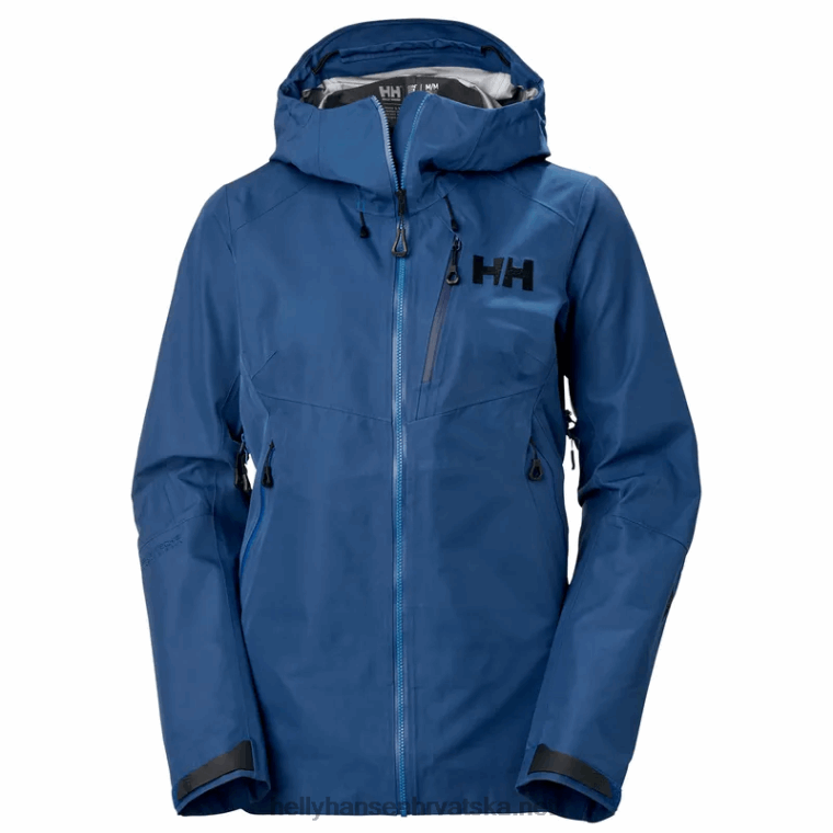 J0HV1441 ženska troslojna školjkasta jakna Odin Mountain Infinity žene Helly-Hansen mornarica - Image 1