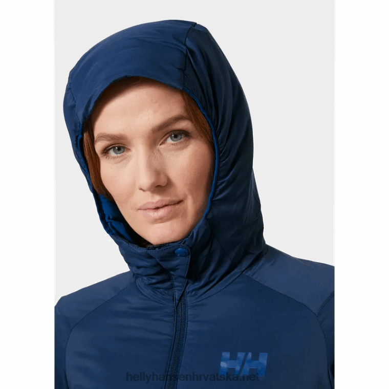 J0HV1464 ženski odin rastezljivi izolator s kapuljačom žene Helly-Hansen skagen plava - Image 7