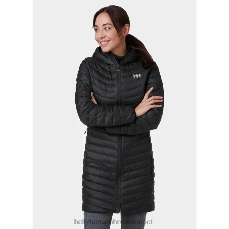 J0HV1489 ženska duga puhasta izolacijska jakna od verglasa žene Helly-Hansen najtamniji spr - Image 2