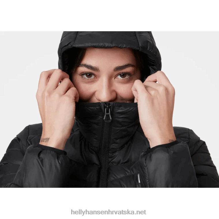 J0HV1489 ženska duga puhasta izolacijska jakna od verglasa žene Helly-Hansen najtamniji spr - Image 6