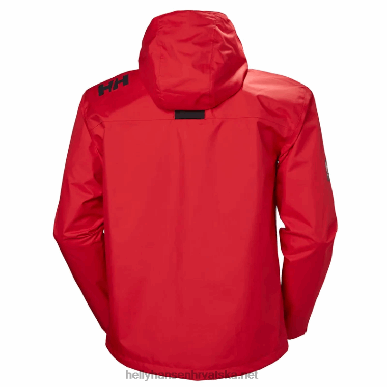 J0HV14 muška jedriličarska jakna s kapuljačom za posadu muškarci Helly-Hansen Crvena - Image 4