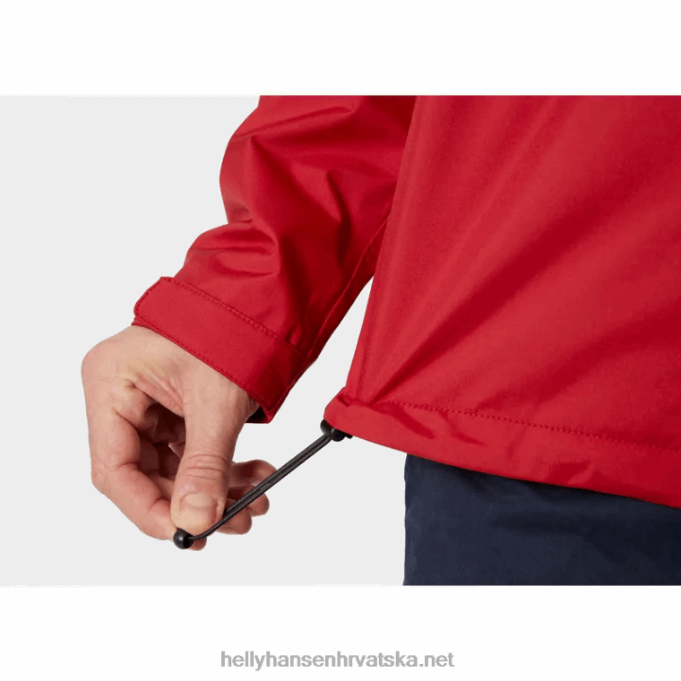 J0HV14 muška jedriličarska jakna s kapuljačom za posadu muškarci Helly-Hansen Crvena - Image 7