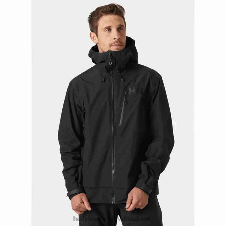 J0HV150 muška odin 9 svjetova 3.0 školjkasta jakna muškarci Helly-Hansen crno - Image 2