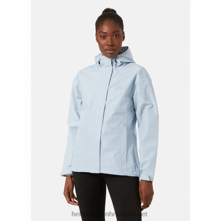 J0HV1520 ženska kišna jakna sedam j žene Helly-Hansen breskva jeka - Image 2