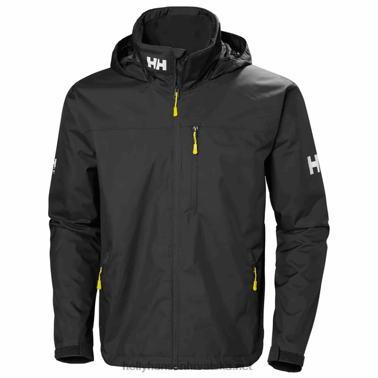 J0HV15 muška jedriličarska jakna s kapuljačom za posadu muškarci Helly-Hansen crno - Image 1