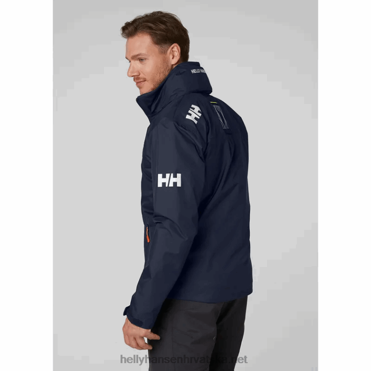 J0HV16 muška jedriličarska jakna s kapuljačom za posadu muškarci Helly-Hansen mornarica - Image 3