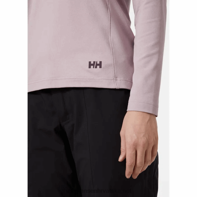 J0HV1721 ženski verglas srednji sloj s polupatentnim zatvaračem žene Helly-Hansen ružičasti kvarc - Image 6