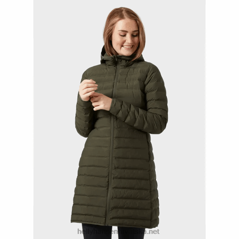 J0HV1726 ženski izolirani kaput od jednobojnog materijala žene Helly-Hansen crno - Image 2