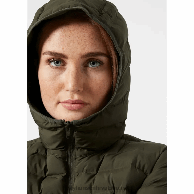 J0HV1726 ženski izolirani kaput od jednobojnog materijala žene Helly-Hansen crno - Image 5
