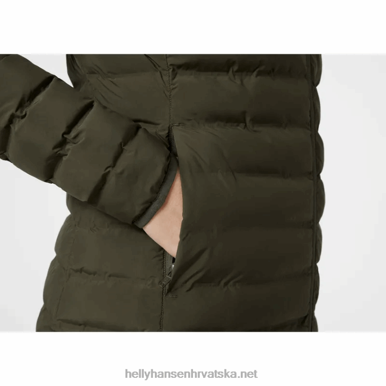 J0HV1726 ženski izolirani kaput od jednobojnog materijala žene Helly-Hansen crno - Image 6