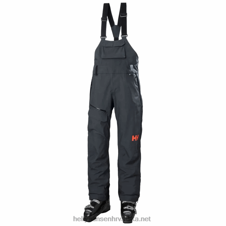 J0HV1855 ženske puderqueen skijaške hlače s naramenicama žene Helly-Hansen modra magla - Image 1