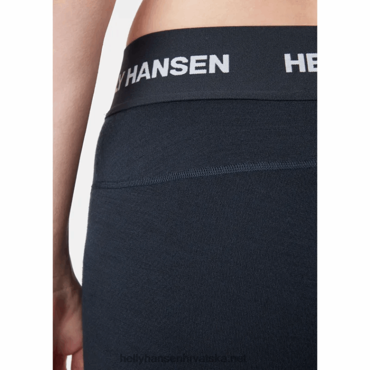 J0HV1871 ženske lifa merino srednje težine 2-u-1 bazne hlače žene Helly-Hansen crno - Image 5