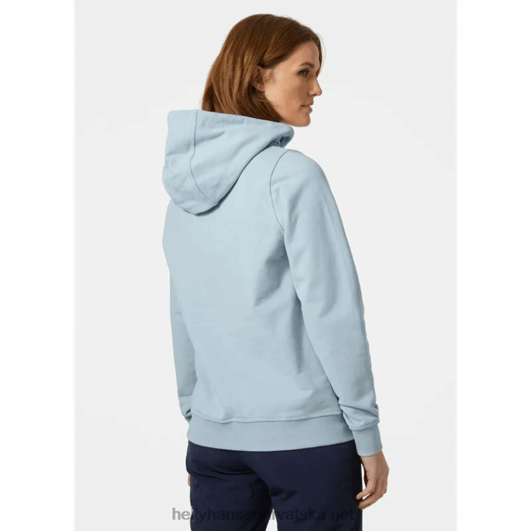 J0HV1892 ženska majica s kapuljačom hh logo žene Helly-Hansen svijetlo plava - Image 2