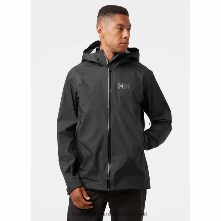J0HV191 muška verglas 3-slojna 2.0 školjkasta jakna muškarci Helly-Hansen crno - Image 2