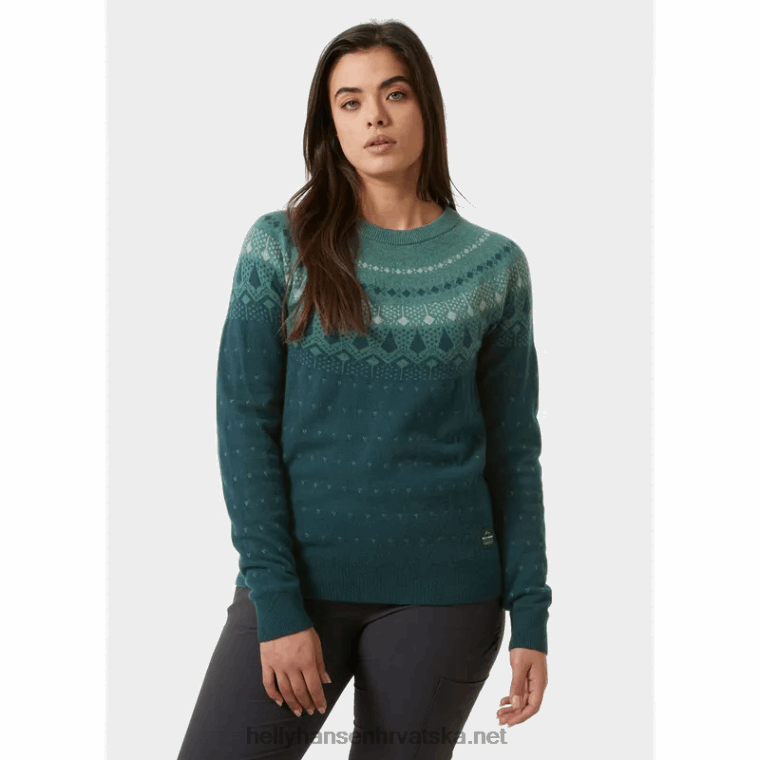 J0HV1921 ženski hytte džemper od merino vune žene Helly-Hansen mornarica - Image 2