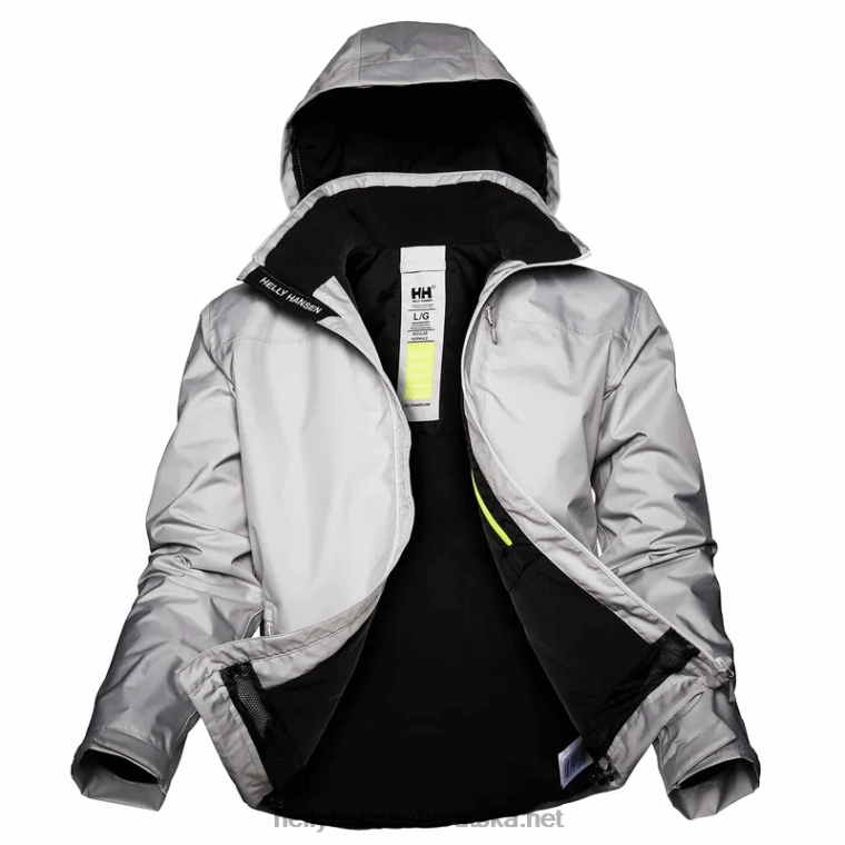 J0HV19 muška srednjeslojna jakna s kapuljačom muškarci Helly-Hansen siva magla - Image 1