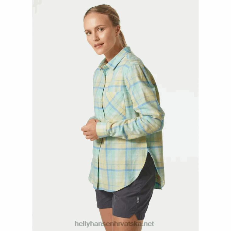 J0HV2025 ženska lokka organska flanelska košulja dugih rukava žene Helly-Hansen medovina patter - Image 2