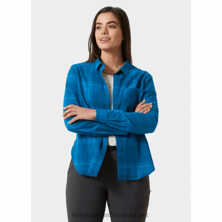 J0HV2029 ženska lokka organska flanelska košulja dugih rukava žene Helly-Hansen žad - Image 2
