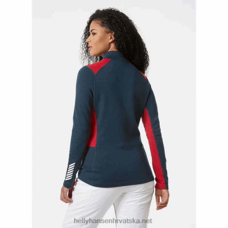 J0HV2056 ženski lifa merino srednji sloj s pola patentnim zatvaračem žene Helly-Hansen crno - Image 3