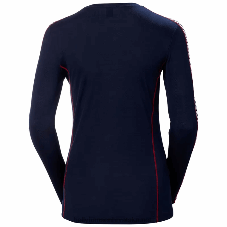 J0HV2082 ženski hh lifa dugi rukavi crew osnovni sloj žene Helly-Hansen crno - Image 4