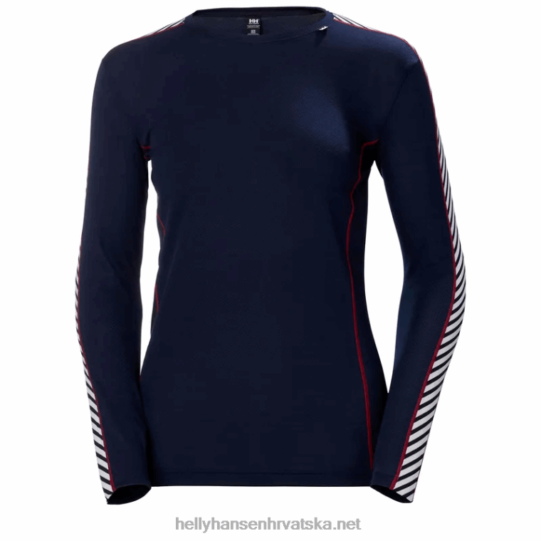 J0HV2082 ženski hh lifa dugi rukavi crew osnovni sloj žene Helly-Hansen crno - Image 1