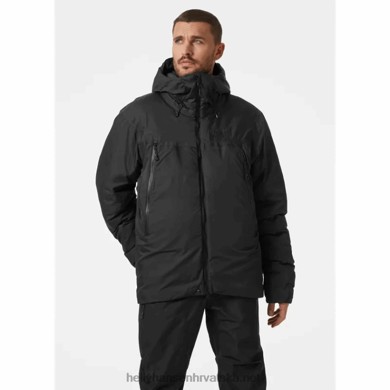 J0HV218 muška lifa pro belay izolirana jakna muškarci Helly-Hansen crno - Image 2