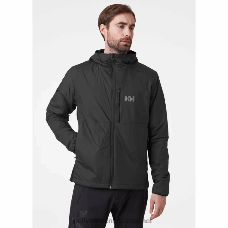 J0HV220 muški odin rastezljivi svjetlosni izolator s kapuljačom muškarci Helly-Hansen crno - Image 2